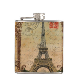 Flasques francais moderne vintage paris tour eiffel