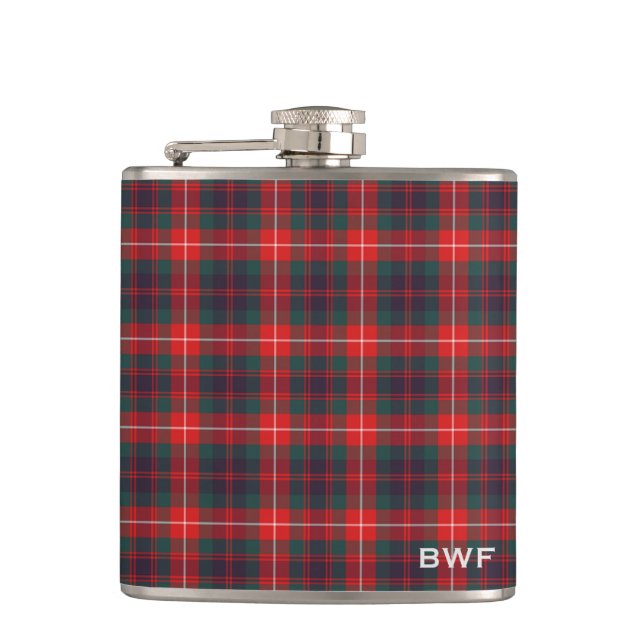 Flasques Fraser de Lovat Clan Tartan Monogramme (Devant)