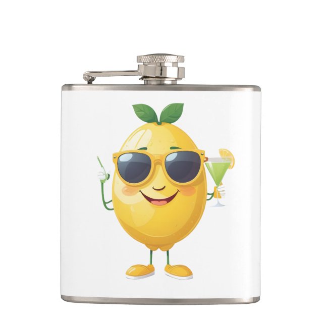 Flasques Fun citron Vacances joyeuses Tropical Drink Party (Devant)