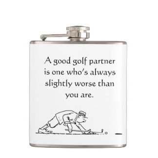 Flasques Fun Golfer's Vinyl Wrapped Flask