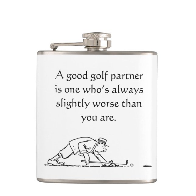 Flasques Fun Golfer's Vinyl Wrapped Flask (Devant)