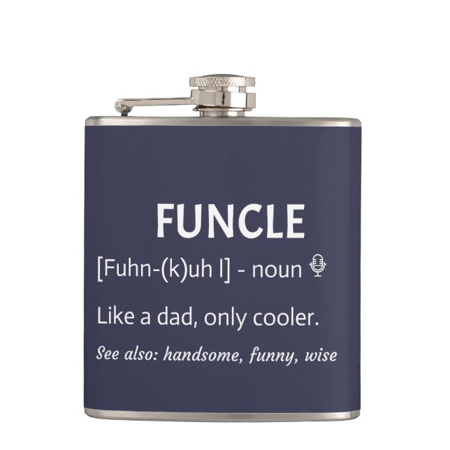 Flasques FUNCLE Uncle Cadeau Drôle Blague (Devant)