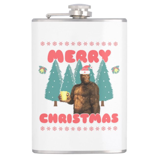 Flasques Funny Bigfoot - Joyeux Noël (Devant)