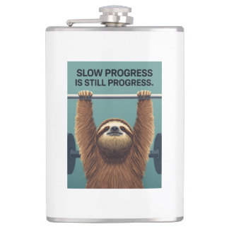 Flasques Funny Sloth Gym Motivation Poster - Slow Progress 