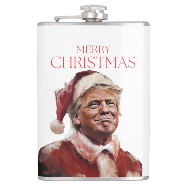 Flasques Funny Trump Santa Claus Carte de Noël (Devant)
