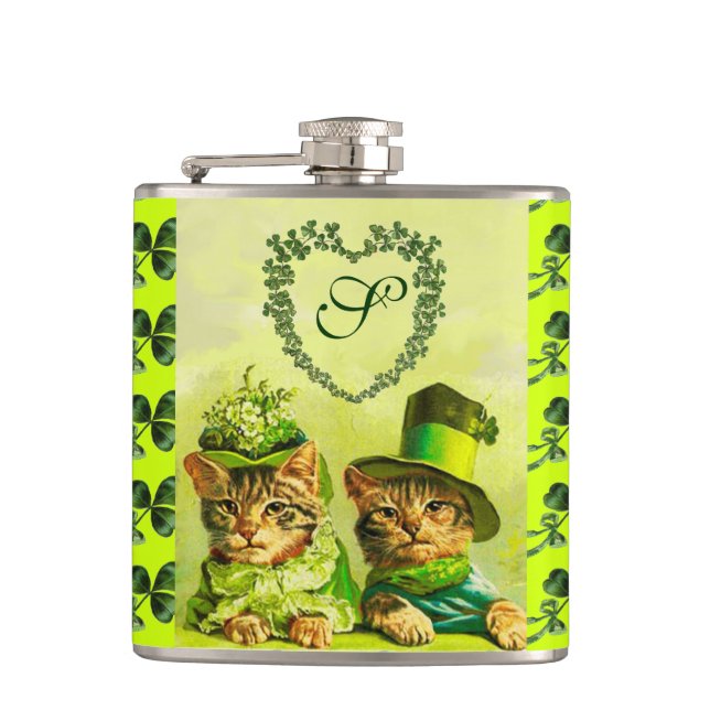 FLASQUES FUNNY VIEILLE MODE ST.PATRICK'S DAS CHATS AVEC LE  (Devant)