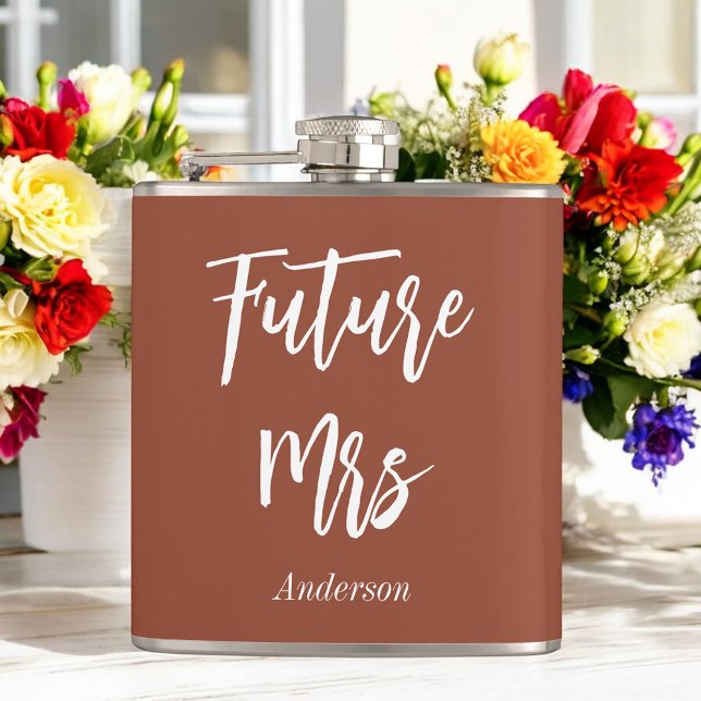 Flasques Future Mrs Brown Mariée Terracotta  (Créateur téléchargé)