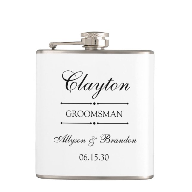 Flasques Garçon d'honneur Personnalisé (Devant)