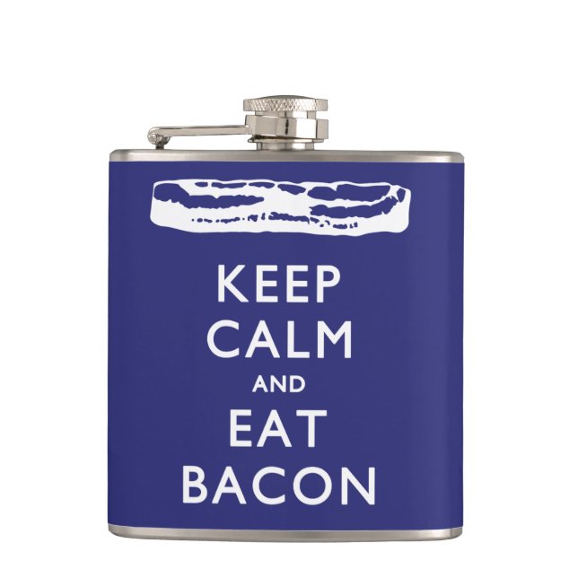FLASQUES GARDEZ LE CALME ET MANGEZ LE BACON (Devant)