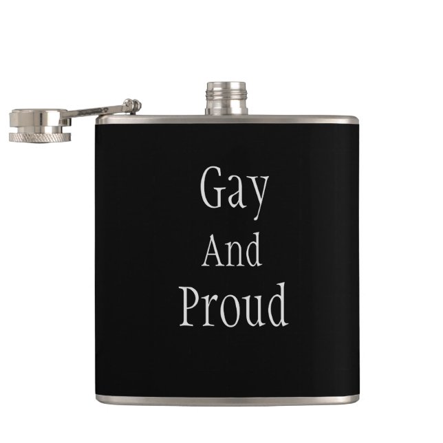 Flasques "Gay and Fier"> Flacons de hanche gai (Ouvert)