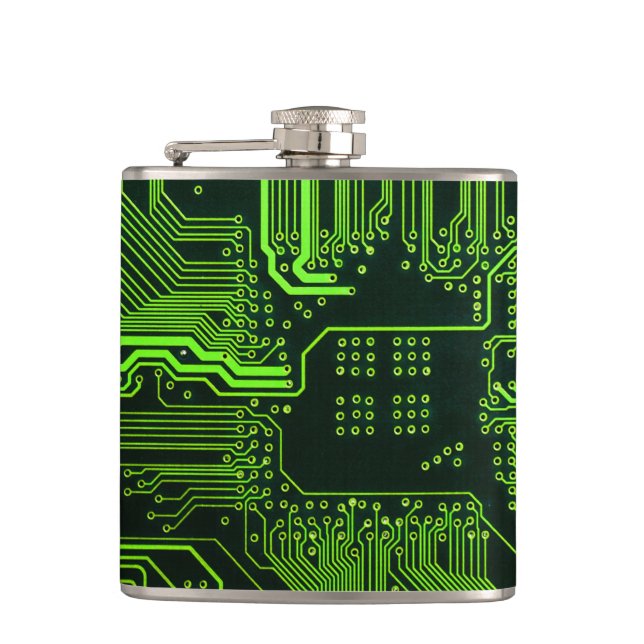 Flasques Geek de la carte de circuit électronique Nerd PCB  (Devant)