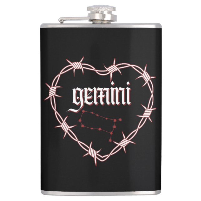 Flasques Gemini Constellation gothique foncé Celeste Edgy (Devant)