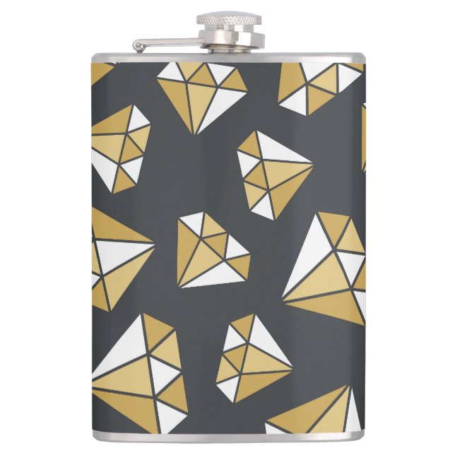 Flasques Gemstone Thème Vintage Motif sans couture. (Devant)