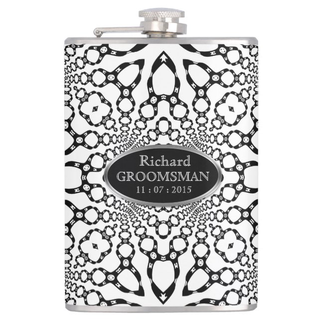 Flasques Géométrie du faisceau de cuir Personnaliser le bal (Devant)