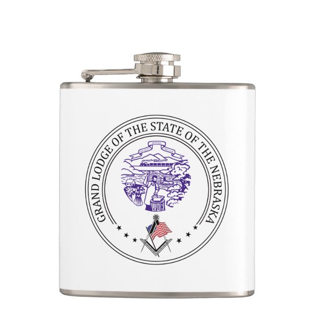 Flasques Gîte de franc-maçonnerie de l'état du Nebraska (Devant)