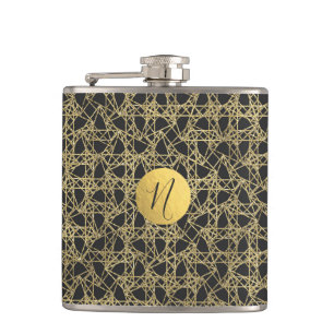 Flasques Gold Scratch Golden Modern Glamor Unique Monogramm