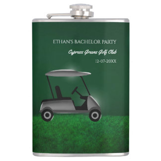 Flasques Golf Bachelor Party - voiturette de golf et green