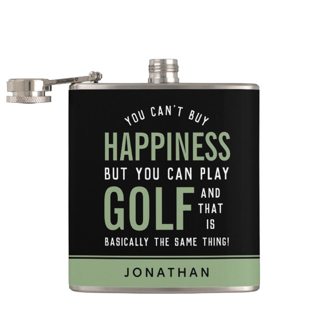 Flasques Golf est le bonheur Funny Golf Lover cadeaux (Ouvert)