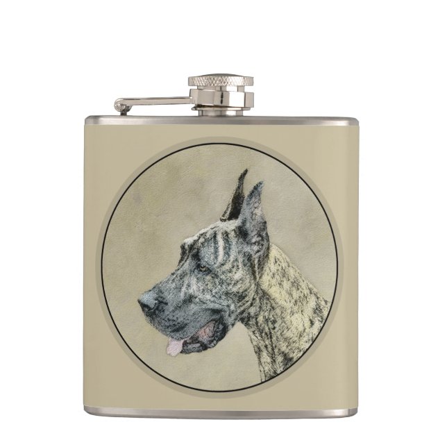 Flasques Grande Danse (Brindle) Peinture - Art Chien origin (Devant)