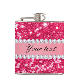 Flasques Grandes parties scintillantes de Faux de roses