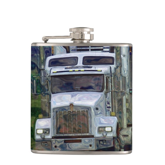 Flasques Grands camionneurs blancs camion d'installation et (Devant)