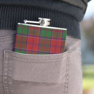 Flasques Grant Clan Tartan Plaid Motif