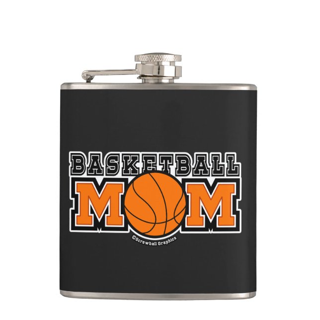 Flasques Graphismes Screwball de Maman de Basketball (Devant)