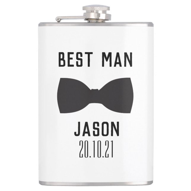 Flasques Groom Best Man Wedding Party Cadeau Flask (Devant)