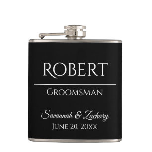 Flasques Groomsman Liquor Flask Wedding Favor Cadeau