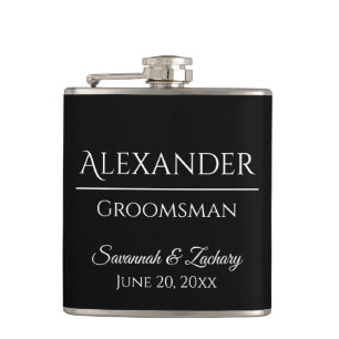 Flasques Groomsman Liquor Flask Wedding Favor Cadeau