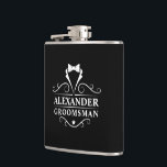 Flasques Groomsman Tuxedo Cravate noir<br><div class="desc">Mariage Groomsman Tuxedo Cravate Black Flask</div>