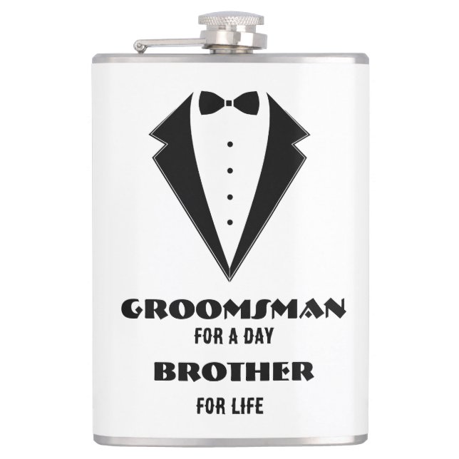 Flasques Groomsmen Proposition Verre, toiletteur pour une j (Devant)