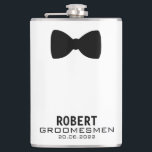 Flasques Groomsmen Wedding Party Nom personnalisé<br><div class="desc">Groomsmen Wedding Party Nom personnalisé Flask. Choisissez la taille dans le menu d'options.</div>