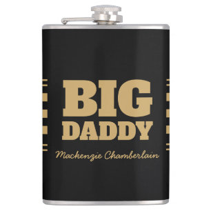 Flasques Gros Papa à Carreaux Faux Or et Noir