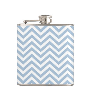 Flasques Grunge bleu-clair Chevron texturisé