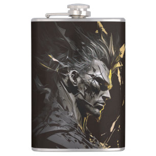 Flasques Guerrier Portrait Imaginaire Peinture Wild Spirit 