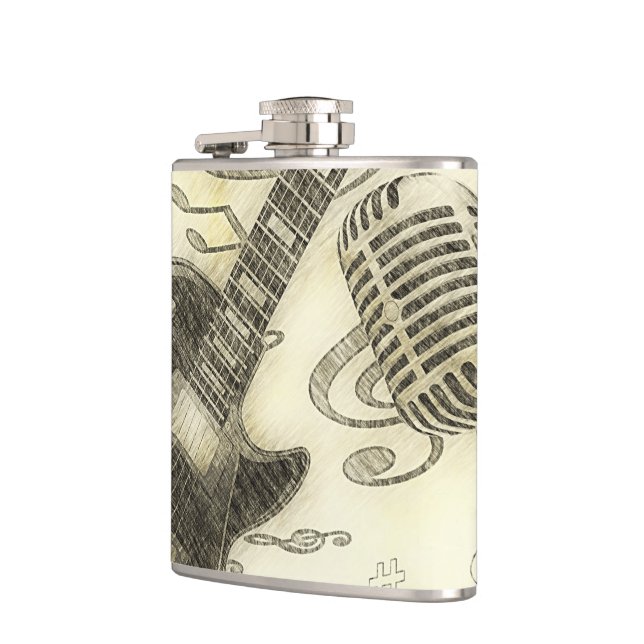 Flasques Guitare électrique et microphone flask vintage (Gauche)