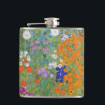 Flasques Gustav Klimt Fleur Jardin Cottage Nature<br><div class="desc">Un beau tableau de jardin - c'est un tableau classique de Gustav Klimt,  appelé Cottage Garden,  ou Bauergarten,  1907,  qui est un gros plan d'un jardin fleuri,  un tableau floral coloré.</div>
