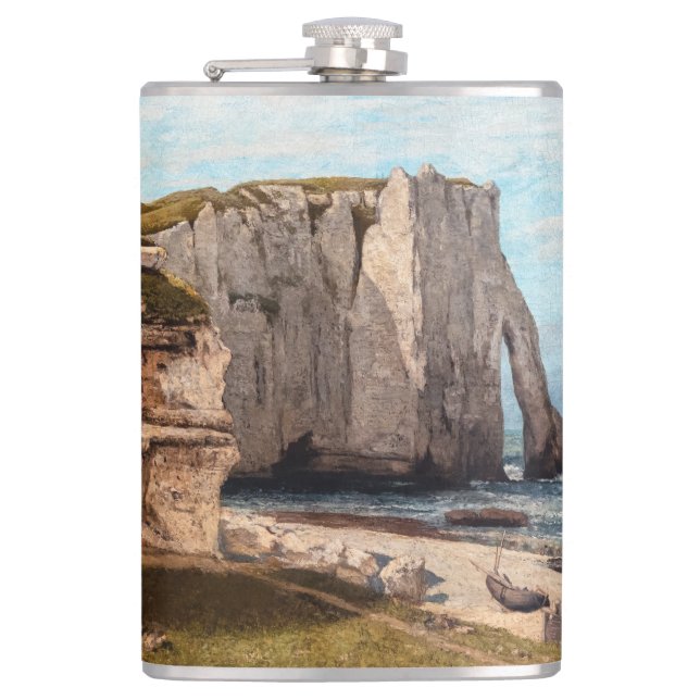 Flasques Gustave Courbet - Falaises à Etretat après la temp (Devant)