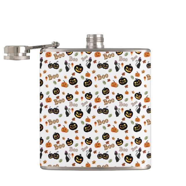 Flasques Halloween Cat Boo (Ouvert)