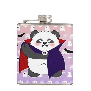 Flasques Halloween Cute Baby Panda Dracula Vampire