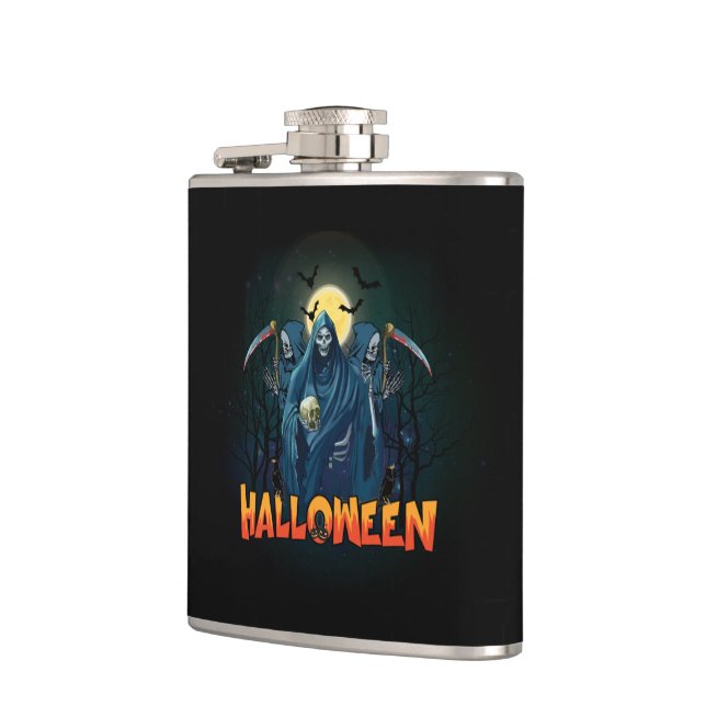Flasques Halloween de nuit squelette effrayant, Mon humeur  (Gauche)