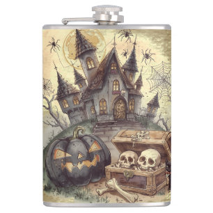Flasques Halloween ,Gardien Crâne ,Épouvantable Effrayant, 