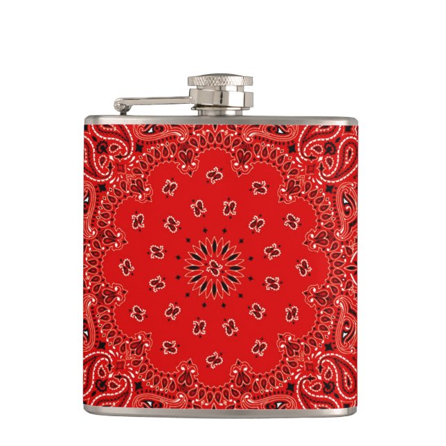 Flasques Hanche occidentale rouge d'enveloppe de tissu (Devant)