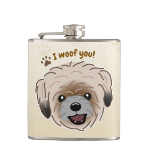 Flasques Happy Shih Tzu Amoureux des chiens I Woof You Paws