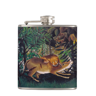 Flasques Henri Rousseau - Le lion affamé