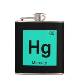 Flasques Hg - Chimie du Mercure Symbole du tableau périodiq