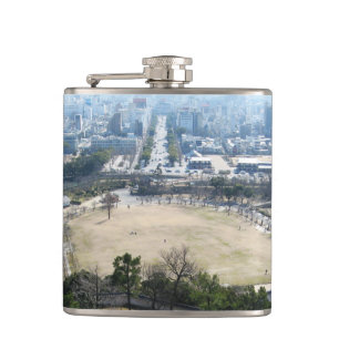 Flasques Himeji, Japon (Vue du château haut)