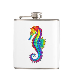 Flasques Hippocampe polygonal arc-en-ciel