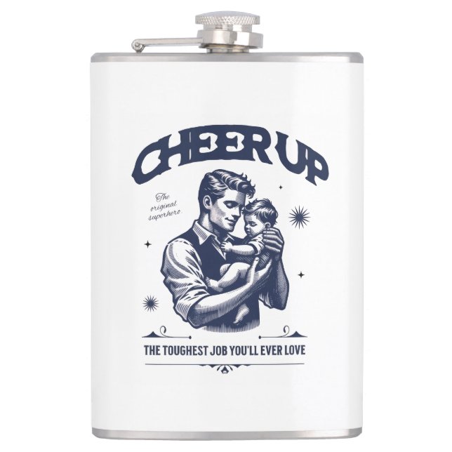 FLASQUES HOME/KITCHEN DADDY CHEER UP VINYL WRAP FLASK  (Devant)